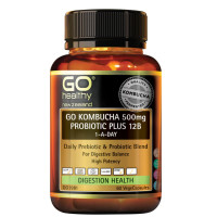 GO Healthy GO Kombucha 500mg Probiotic Plus 12B 60 Caps